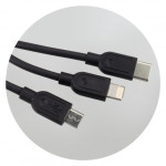 Phone &amp; Tablet Chargers  - Bamboo Triple Connector Cable