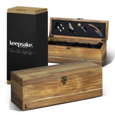 branded Keepsake Wine Box Gift Set, from our range of promotional Homeware Products