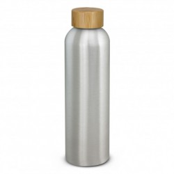 branded Eden Aluminium Bottle Bamboo Lid 600ml, from our range of promotional Drink Bottles - Metal