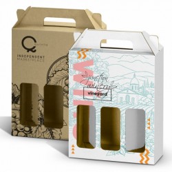 branded Wine Carry Pack - Triple, from our range of promotional Wine & Bar Accessories