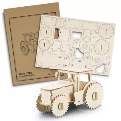 branded BRANDCRAFT Tractor Wooden Model, from our range of promotional Executive Toys and Games