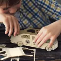 branded BRANDCRAFT Sedan Car Wooden Model, from our range of promotional Executive Toys and Games