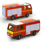 Executive Toys and Games  - BRANDCRAFT Fire Truck Wooden Model