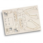 Executive Toys and Games  - BRANDCRAFT Excavator Wooden Model