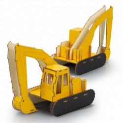 branded BRANDCRAFT Excavator Wooden Model, from our range of promotional Executive Toys and Games