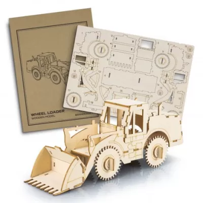 branded BRANDCRAFT Wheel Loader Wooden Model, from our range of promotional Executive Toys and Games