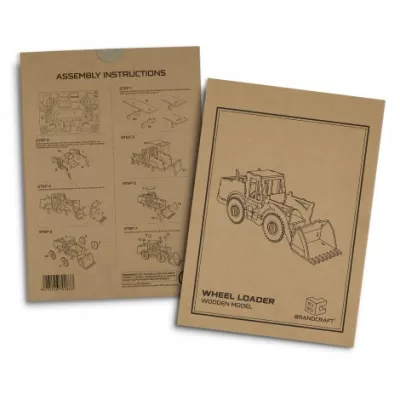 branded BRANDCRAFT Wheel Loader Wooden Model, from our range of promotional Executive Toys and Games