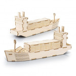 Executive Toys and Games  - BRANDCRAFT Cargo Ship Wooden Model