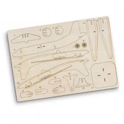 branded BRANDCRAFT Jet Plane Wooden Model, from our range of promotional Executive Toys and Games