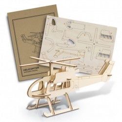 Executive Toys and Games  - BRANDCRAFT Helicopter Wooden Model