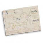 Executive Toys and Games  - BRANDCRAFT Helicopter Wooden Model