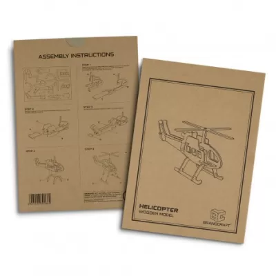 branded BRANDCRAFT Helicopter Wooden Model, from our range of promotional Executive Toys and Games