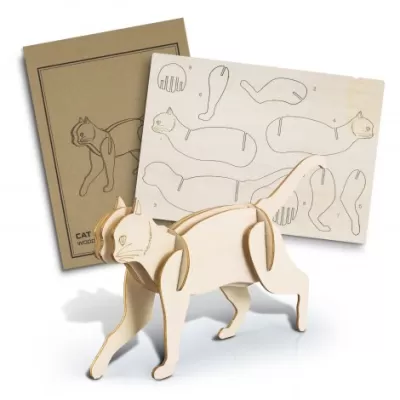 branded BRANDCRAFT Cat Wooden Model, from our range of promotional Executive Toys and Games