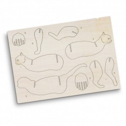 Executive Toys and Games - BRANDCRAFT Cat Wooden Model