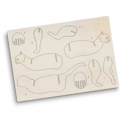 branded BRANDCRAFT Cat Wooden Model, from our range of promotional Executive Toys and Games