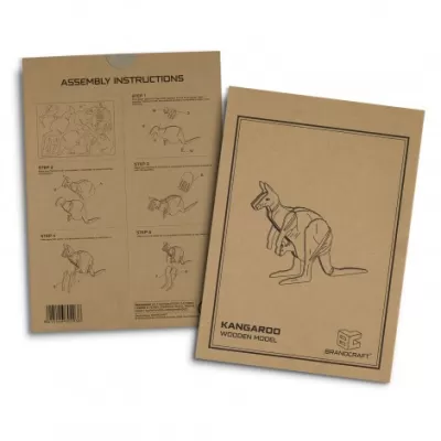 branded BRANDCRAFT Kangaroo Wooden Model, from our range of promotional Executive Toys and Games