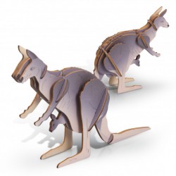 Executive Toys and Games - BRANDCRAFT Kangaroo Wooden Model