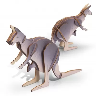 branded BRANDCRAFT Kangaroo Wooden Model, from our range of promotional Executive Toys and Games