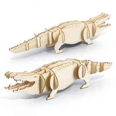 branded BRANDCRAFT Crocodile Wooden Model, from our range of promotional Executive Toys and Games