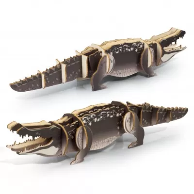branded BRANDCRAFT Crocodile Wooden Model, from our range of promotional Executive Toys and Games