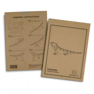 branded BRANDCRAFT Tuatara Wooden Model, from our range of promotional Executive Toys and Games