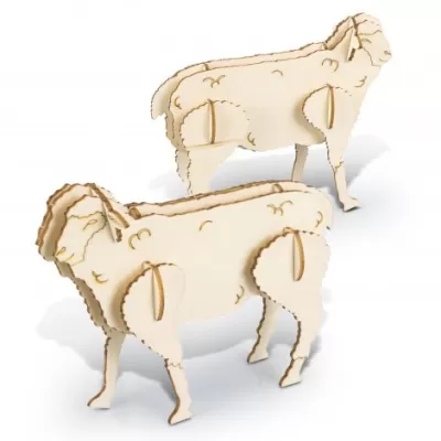 branded BRANDCRAFT Sheep Wooden Model, from our range of promotional Executive Toys and Games