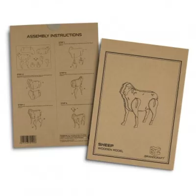 branded BRANDCRAFT Sheep Wooden Model, from our range of promotional Executive Toys and Games