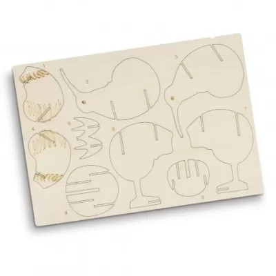 branded BRANDCRAFT Kiwi Wooden Model, from our range of promotional Executive Toys and Games