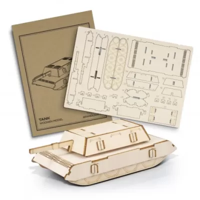 branded BRANDCRAFT Tank Wooden Model, from our range of promotional Executive Toys and Games