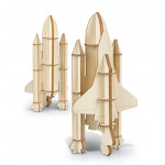 Executive Toys and Games  - BRANDCRAFT Rocket Ship Wooden Model