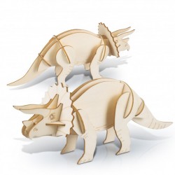 Executive Toys and Games - BRANDCRAFT Triceratops Wooden Model
