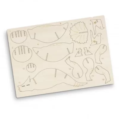 branded BRANDCRAFT Triceratops Wooden Model, from our range of promotional Executive Toys and Games