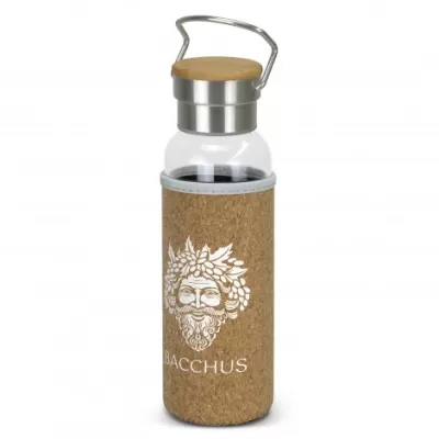 branded Nomad Glass Bottle 600ml - Cork Sleeve, from our range of promotional Drink Bottles - Glass