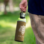Drink Bottles - Glass  - Nomad Glass Bottle 600ml - Cork Sleeve
