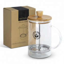 branded NATURA Azzurra Coffee Plunger 850ml, from our range of promotional Coffee Mugs & Drinkware