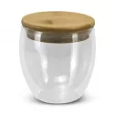 branded NATURA Azzurra Glass Cup - 250ml, from our range of promotional Reusable Coffee Cups - Glass