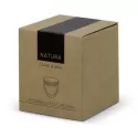 branded NATURA Azzurra Glass Cup - 250ml, from our range of promotional Reusable Coffee Cups - Glass
