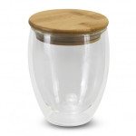 branded NATURA Azzurra Glass Cup - 350ml, from our range of promotional Reusable Coffee Cups - Glass