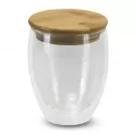 branded NATURA Azzurra Glass Cup - 350ml, from our range of promotional Reusable Coffee Cups - Glass