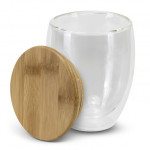 branded NATURA Azzurra Glass Cup - 350ml, from our range of promotional Reusable Coffee Cups - Glass