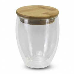 branded Azzurra Glass Set - 350ml, from our range of promotional Reusable Coffee Cups - Glass