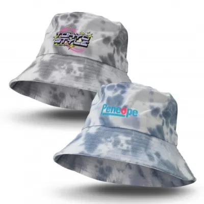 branded Juniper Tie Dye Bucket Hat, from our range of promotional Wide Brim Hats