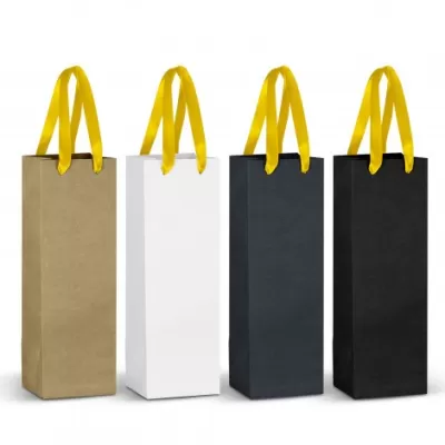 branded Champagne Ribbon Handle Paper Bag, from our range of promotional Paper Bags