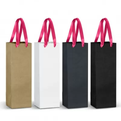branded Champagne Ribbon Handle Paper Bag, from our range of promotional Paper Bags
