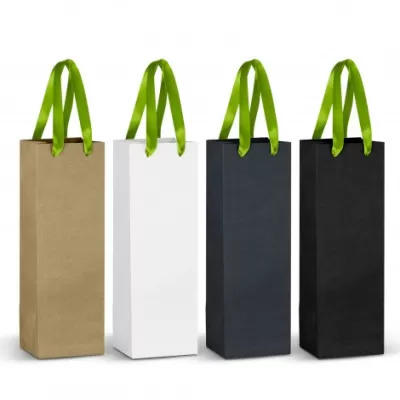 branded Champagne Ribbon Handle Paper Bag, from our range of promotional Paper Bags