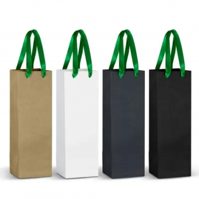 branded Champagne Ribbon Handle Paper Bag, from our range of promotional Paper Bags
