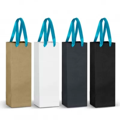 branded Champagne Ribbon Handle Paper Bag, from our range of promotional Paper Bags