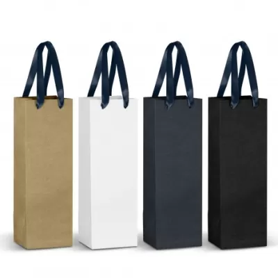 branded Champagne Ribbon Handle Paper Bag, from our range of promotional Paper Bags