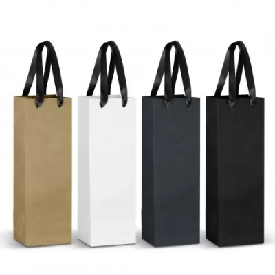 branded Champagne Ribbon Handle Paper Bag, from our range of promotional Paper Bags