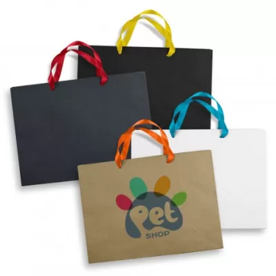 branded Extra Large Ribbon Handle Paper Bag, from our range of promotional Paper Bags